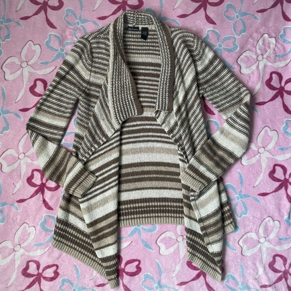 Moda International Y2K Cardigan Sweater Size Large Boho Knit Earthy